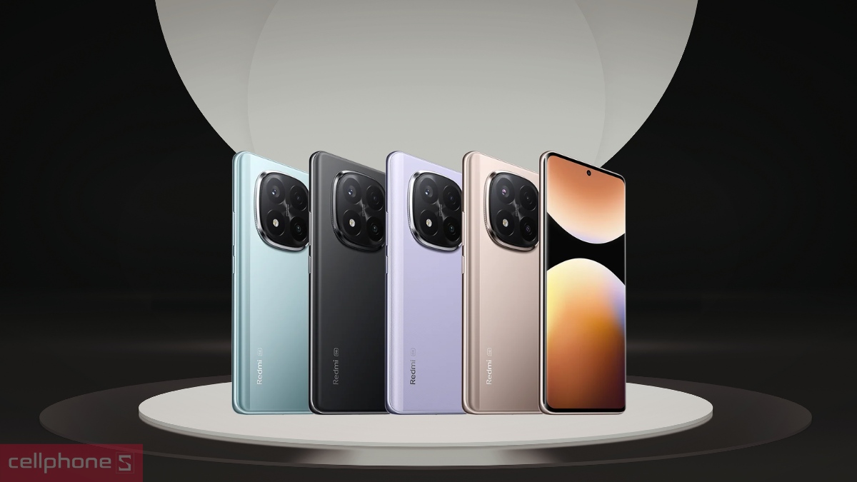 Đa dạng phiên bản màu, tùy chọn dung lượng của điện thoại Xiaomi Redmi Note 14 Pro Plus
